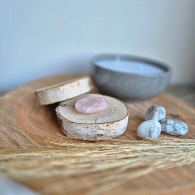 Worry stone Quartz Rose